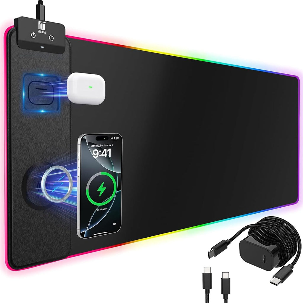 Mouse pad (with phone stand) – Black.