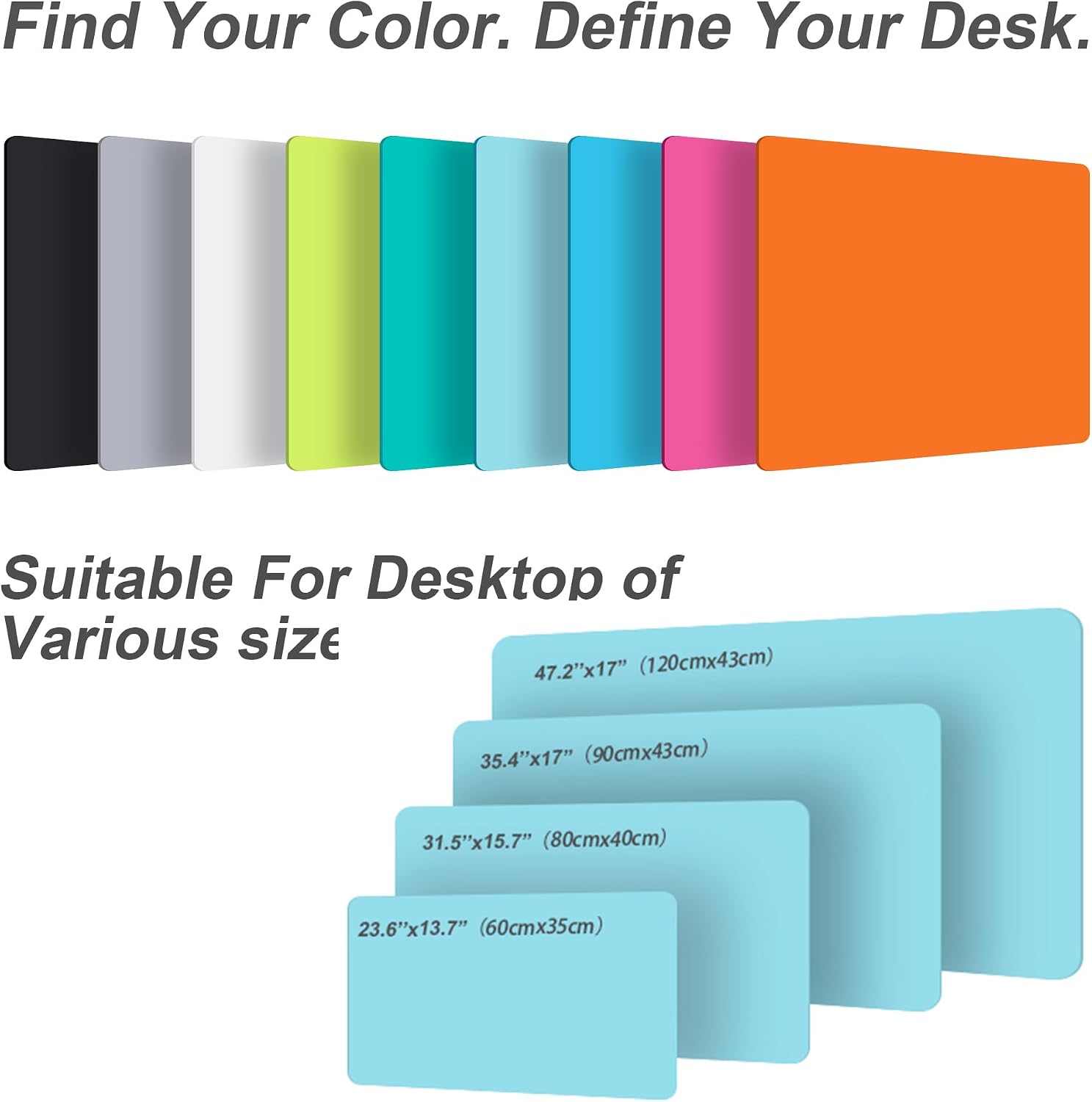 Leather Desk Mat — Large Non-Slip PU Leather Mouse Pad and Easy-to-Clean Desk Protector