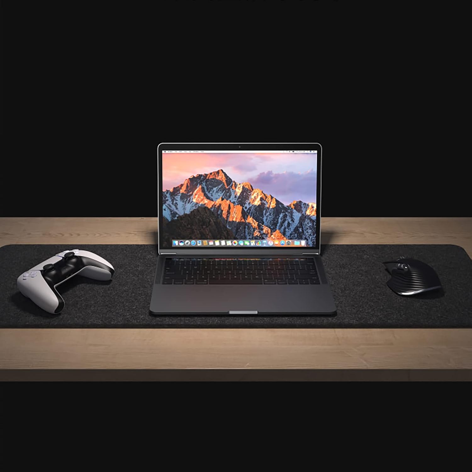 Felt Desk Mat | Computer Desk Mat (36 x 12 inches) | Large Felt Mouse Pad & Keyboard Mat