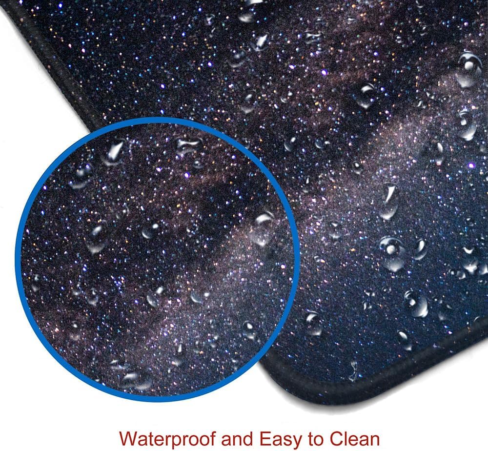Large Stitched-Edge Gaming Mouse Pad – Starry Sky Pattern Desk Mat