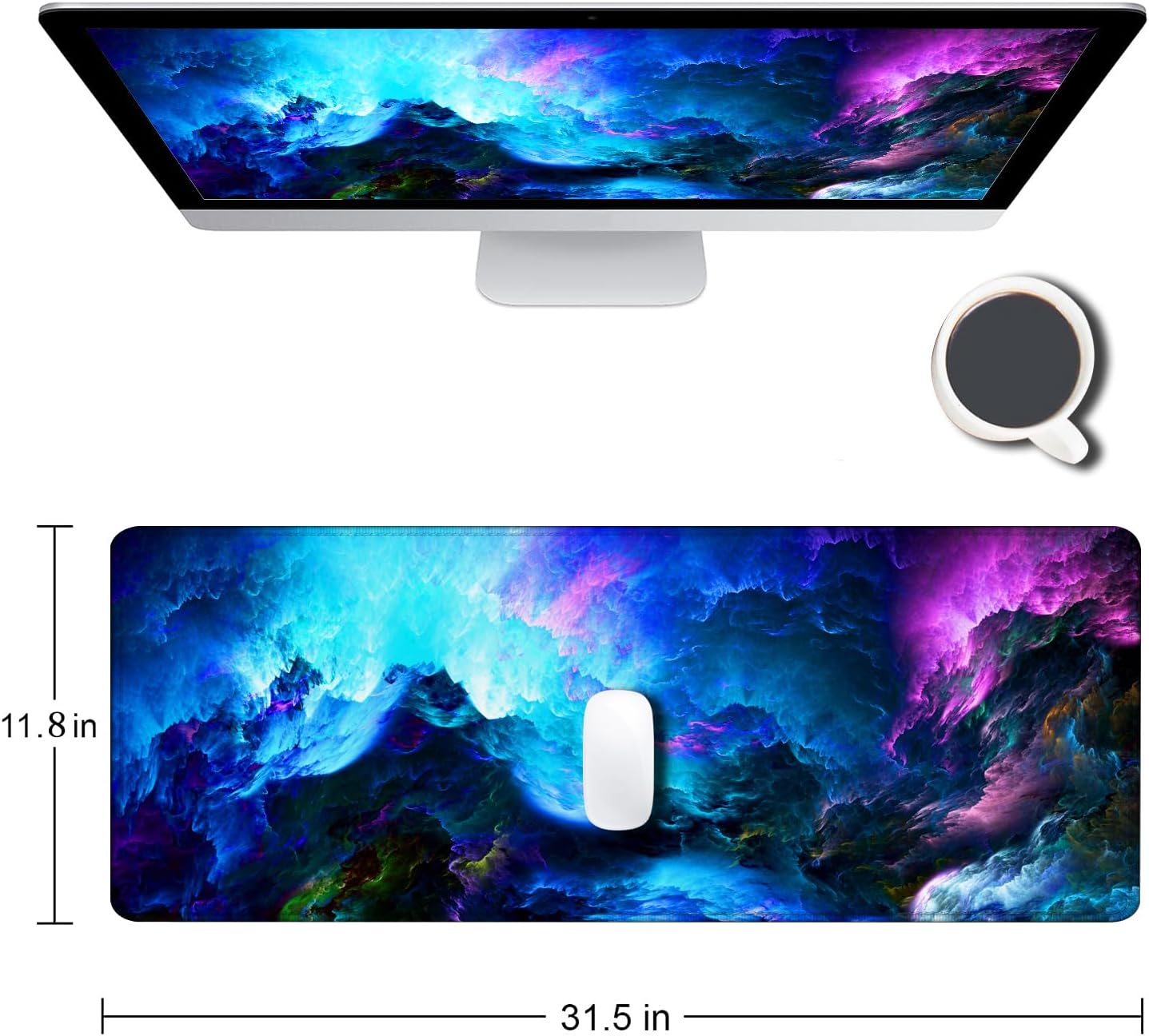 Gaming Mouse Pad — Large Non-Slip Rubber-Base Mouse Pad