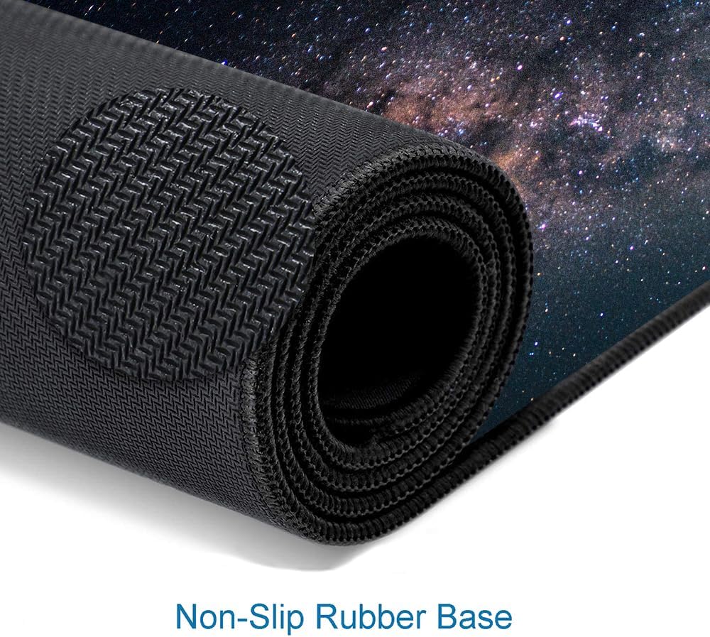 Large Stitched-Edge Gaming Mouse Pad – Starry Sky Pattern Desk Mat