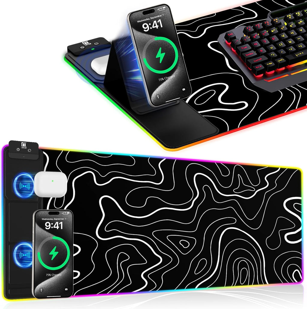 Mouse pad (with phone stand) – Black.