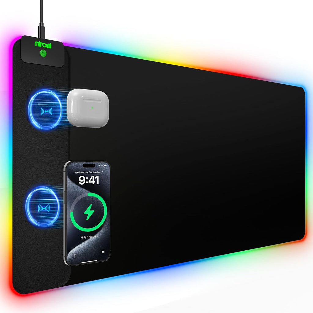 Mouse pad (with phone stand) – Black.