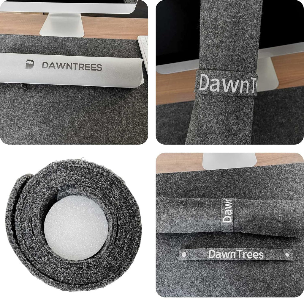 Felt Desk Mat | Computer Desk Mat (36 x 12 inches) | Large Felt Mouse Pad & Keyboard Mat