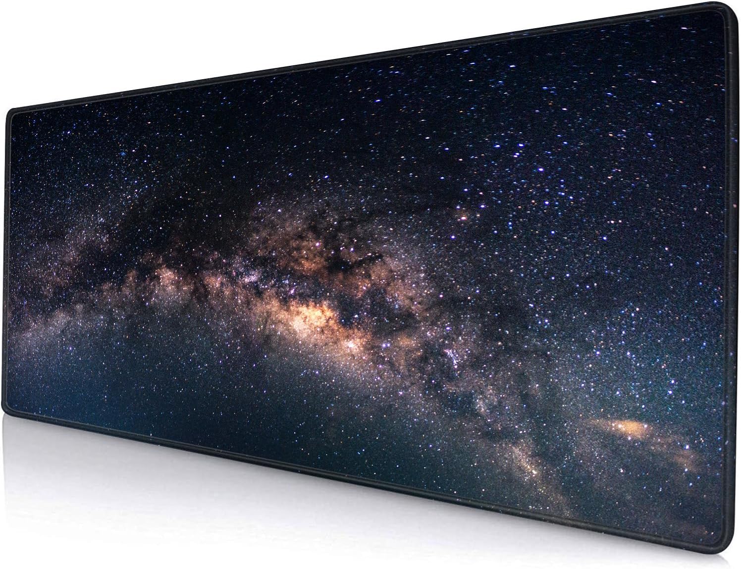 Large Stitched-Edge Gaming Mouse Pad – Starry Sky Pattern Desk Mat