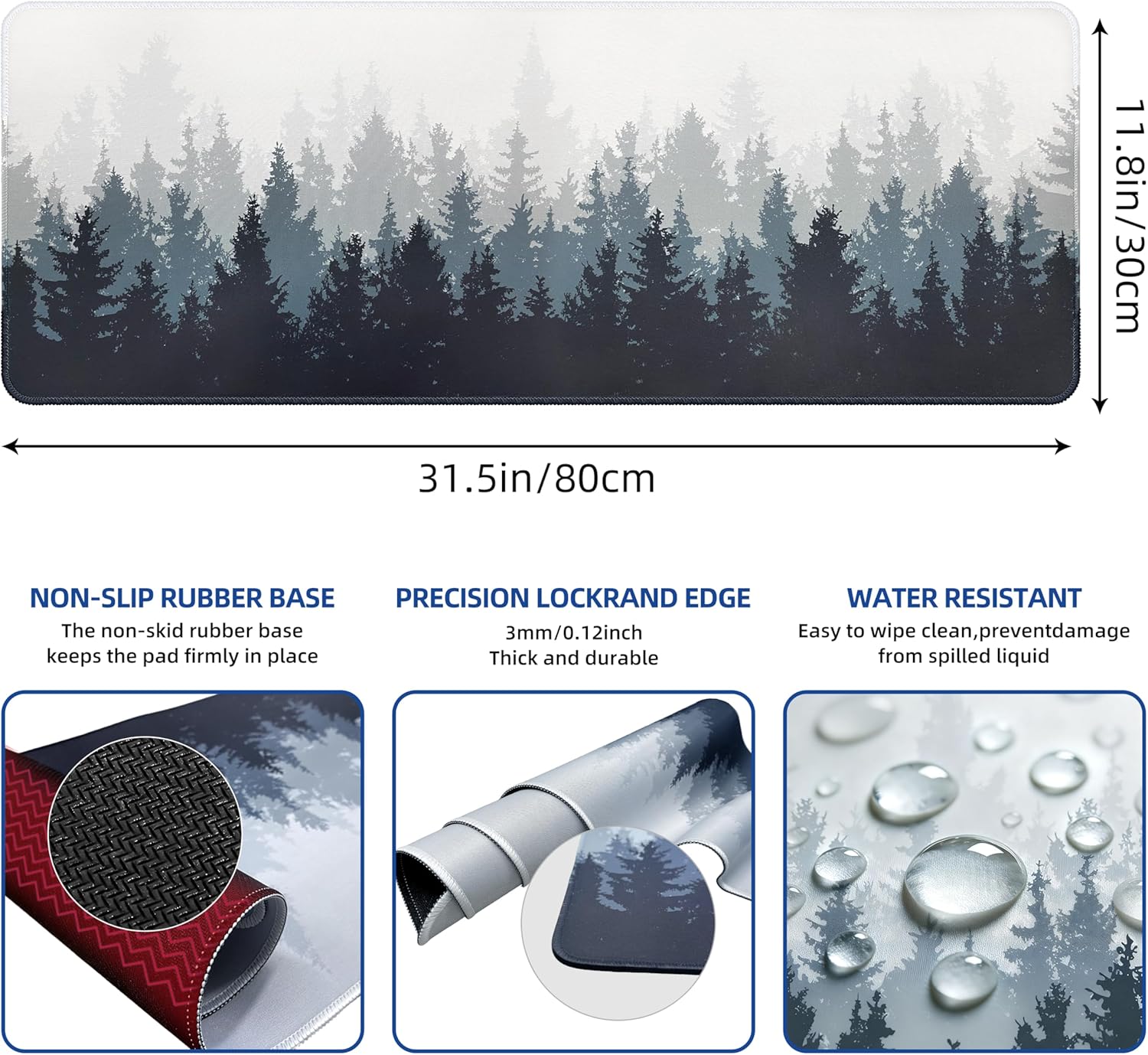 Gaming Mouse Pad – Forest Background Pattern