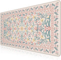 Pink floral pattern desk mat/mouse pad (XXL extra-large).