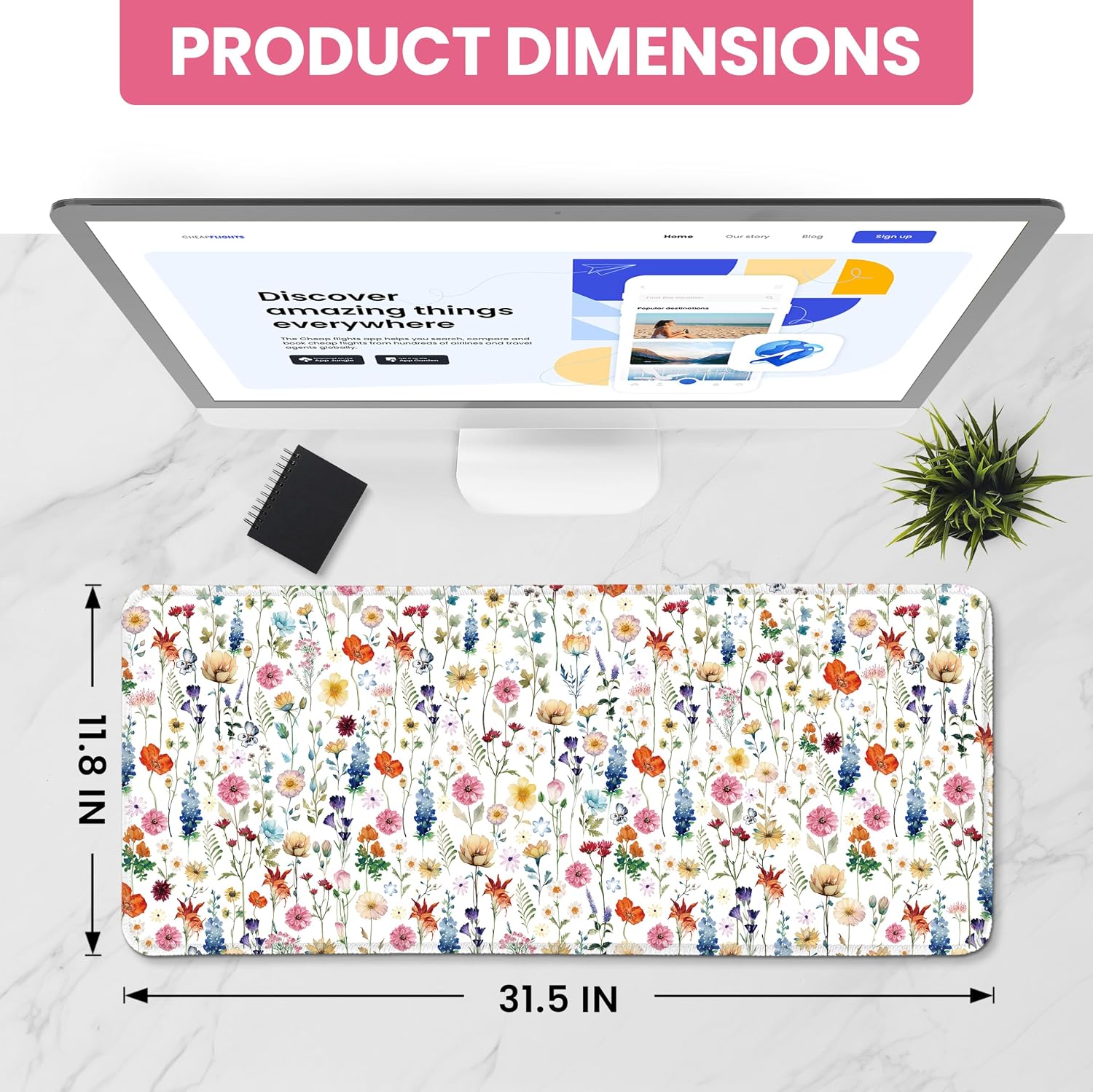 Large Desk Mouse Pad—A cute desk mat/desk protector suitable for both office work and gaming.